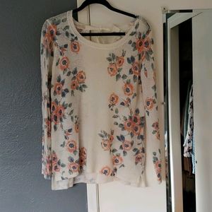 LC Lauren Conrad floral sweater